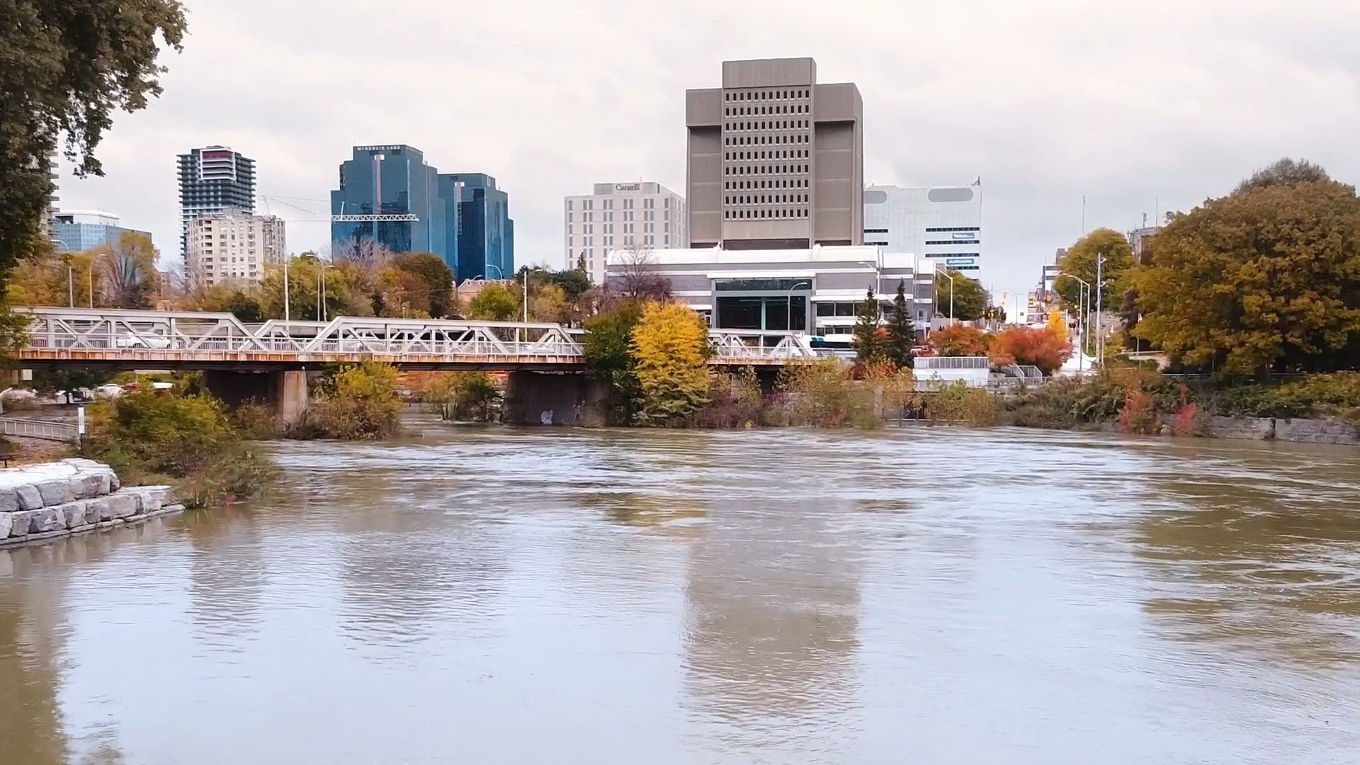 Downtown London, Ontario across the Thames River.